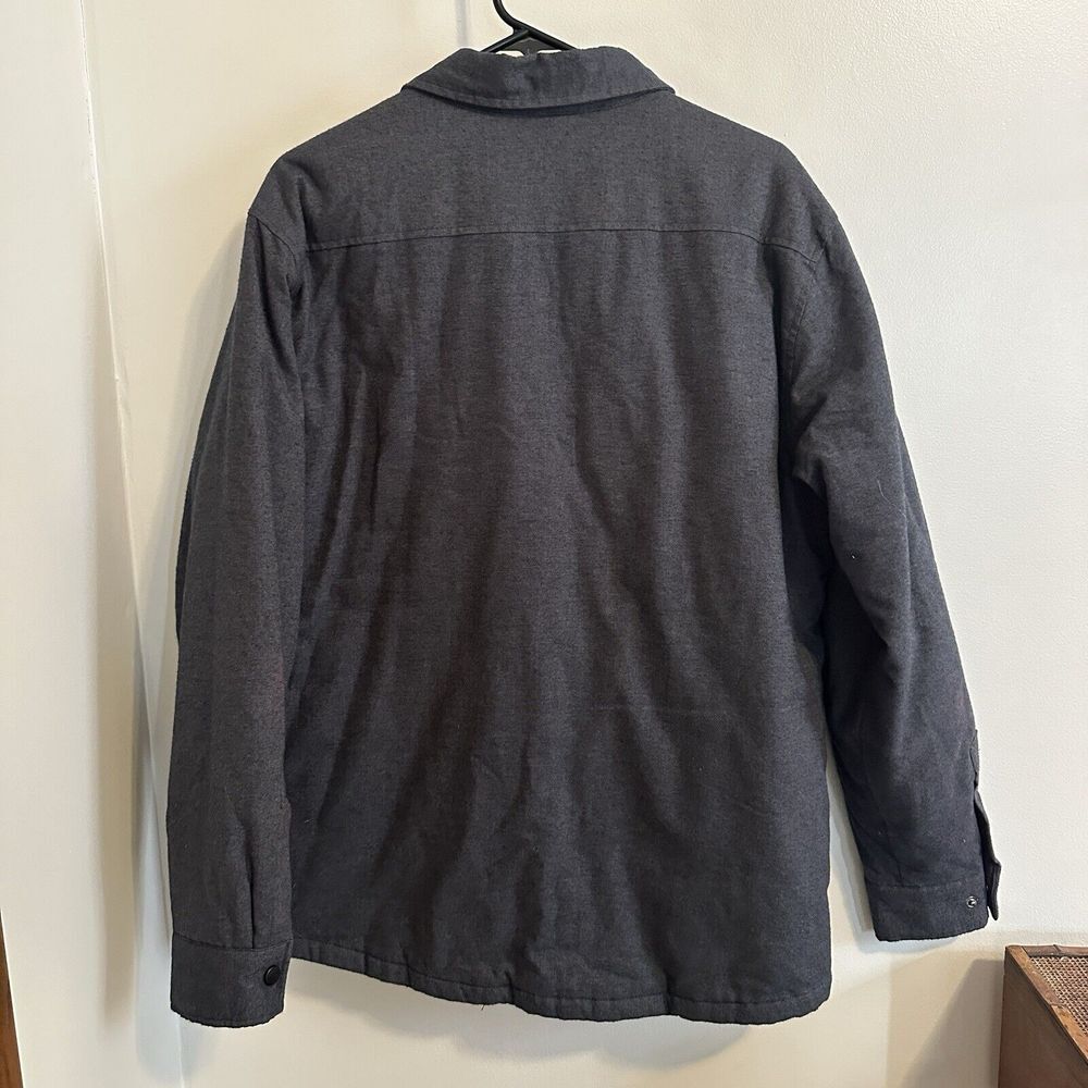 Rugged Elements Jacket Mens M Heather Gray Quilt Lined Utility‎ Flannel Shacket - Picture 4 of 4